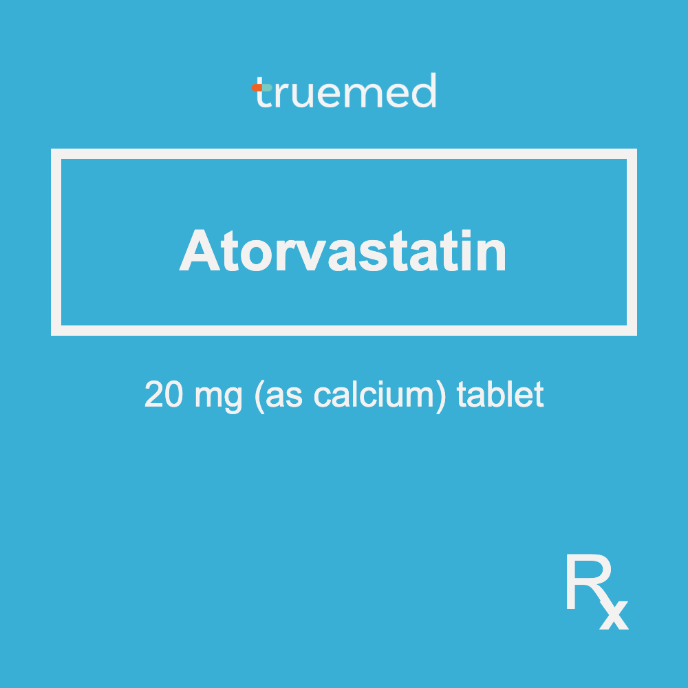 TrueMed GAMOT label - Atorvastatin 20 mg Tablet