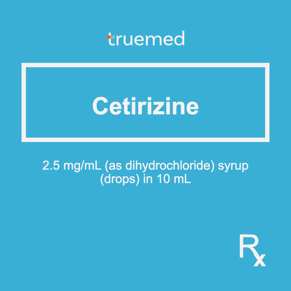 TrueMed GAMOT label - Cetirizine 2.5 mg/mL (10 mL) Syrup Drops
