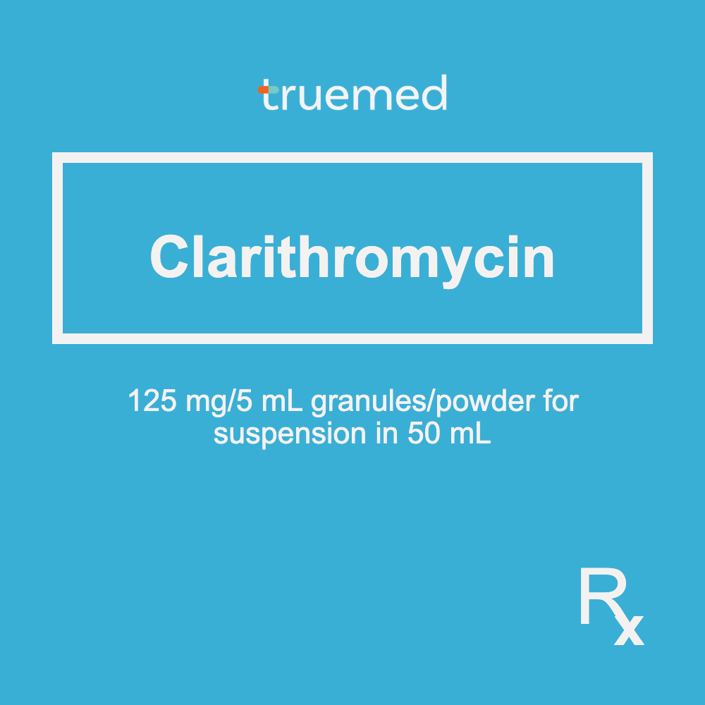 TrueMed GAMOT label - Clarithromycin 125 mg/5 mL Suspension