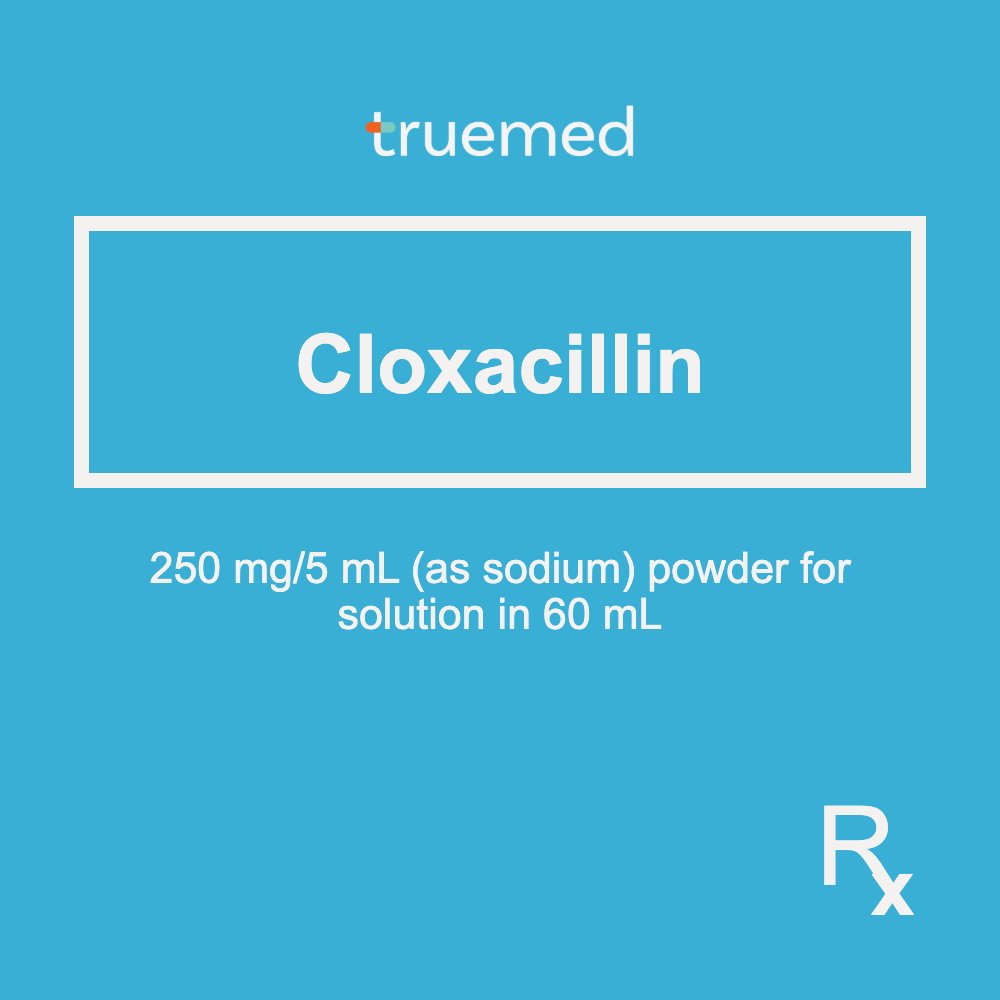 TrueMed GAMOT label - Cloxacillin 250 mg/5 mL Solution