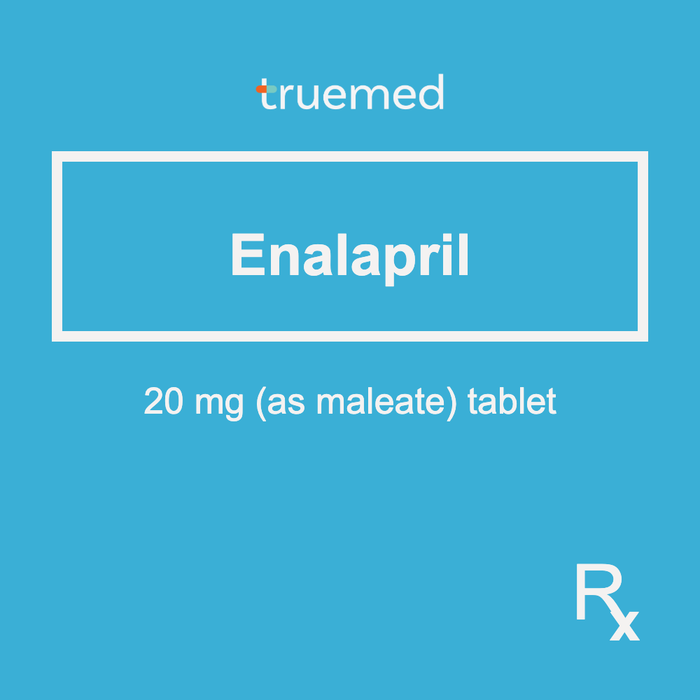 TrueMed GAMOT label - Enalapril 20 mg Tablet