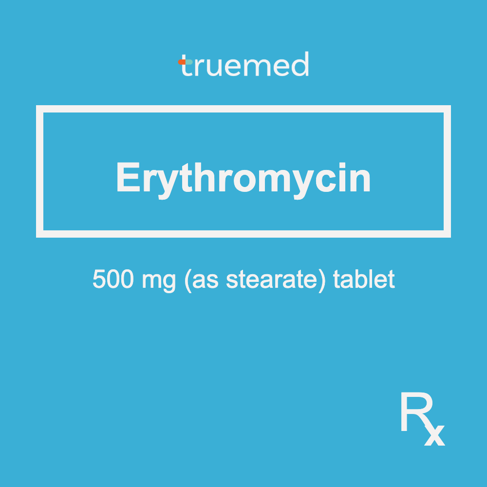 TrueMed GAMOT label - Erythromycin 500 mg Tablet