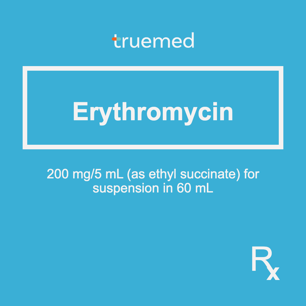 TrueMed GAMOT label - Erythromycin 200 mg/5 ml (60ml) Suspension