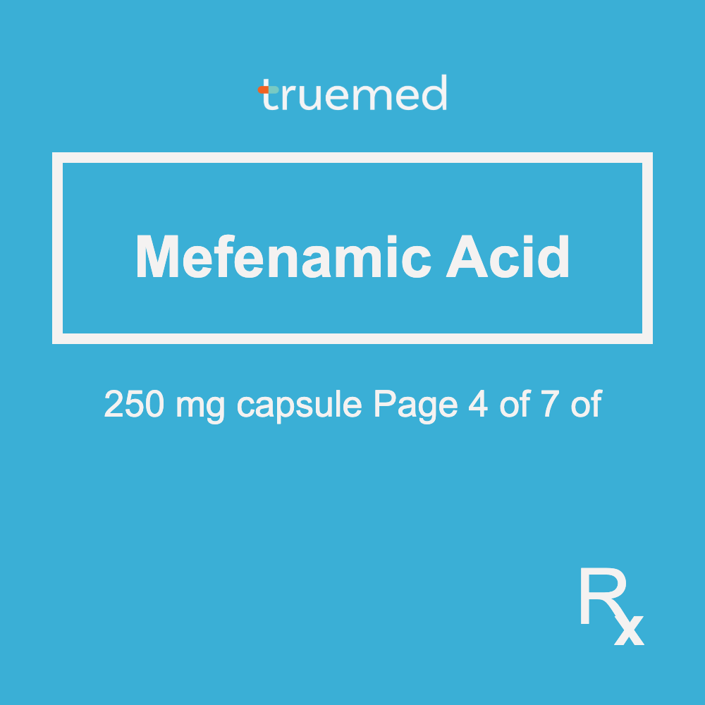 TrueMed GAMOT label - Mefenamic Acid 250 mg Capsule