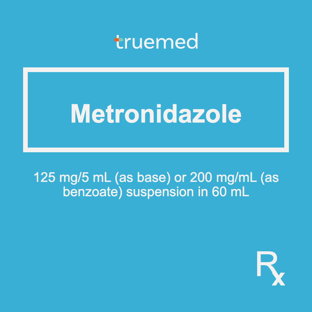 TrueMed GAMOT label - Metronidazole 125 mg/5 mL Suspension