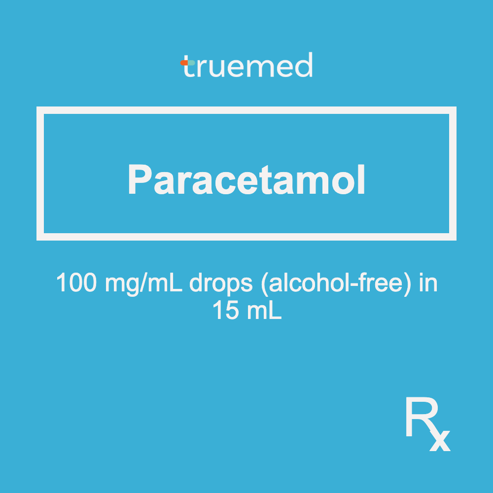 TrueMed GAMOT label - Paracetamol 100 mg/mL Drops