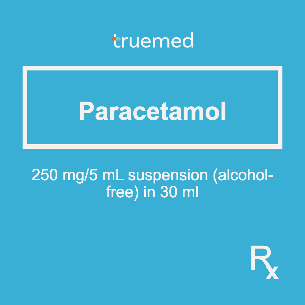 TrueMed GAMOT label - Paracetamol 250 mg/5 mL Suspension