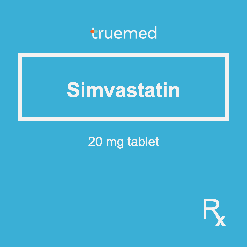 TrueMed GAMOT label - Simvastatin 20 mg Tablet