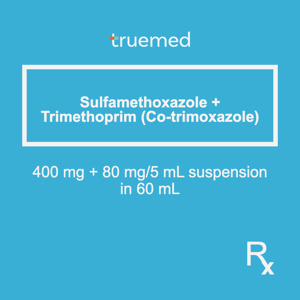 TrueMed GAMOT label - Sulfamethoxazole + Trimethoprim (Co-trimoxazole) 80 mg per 5 mL Suspension
