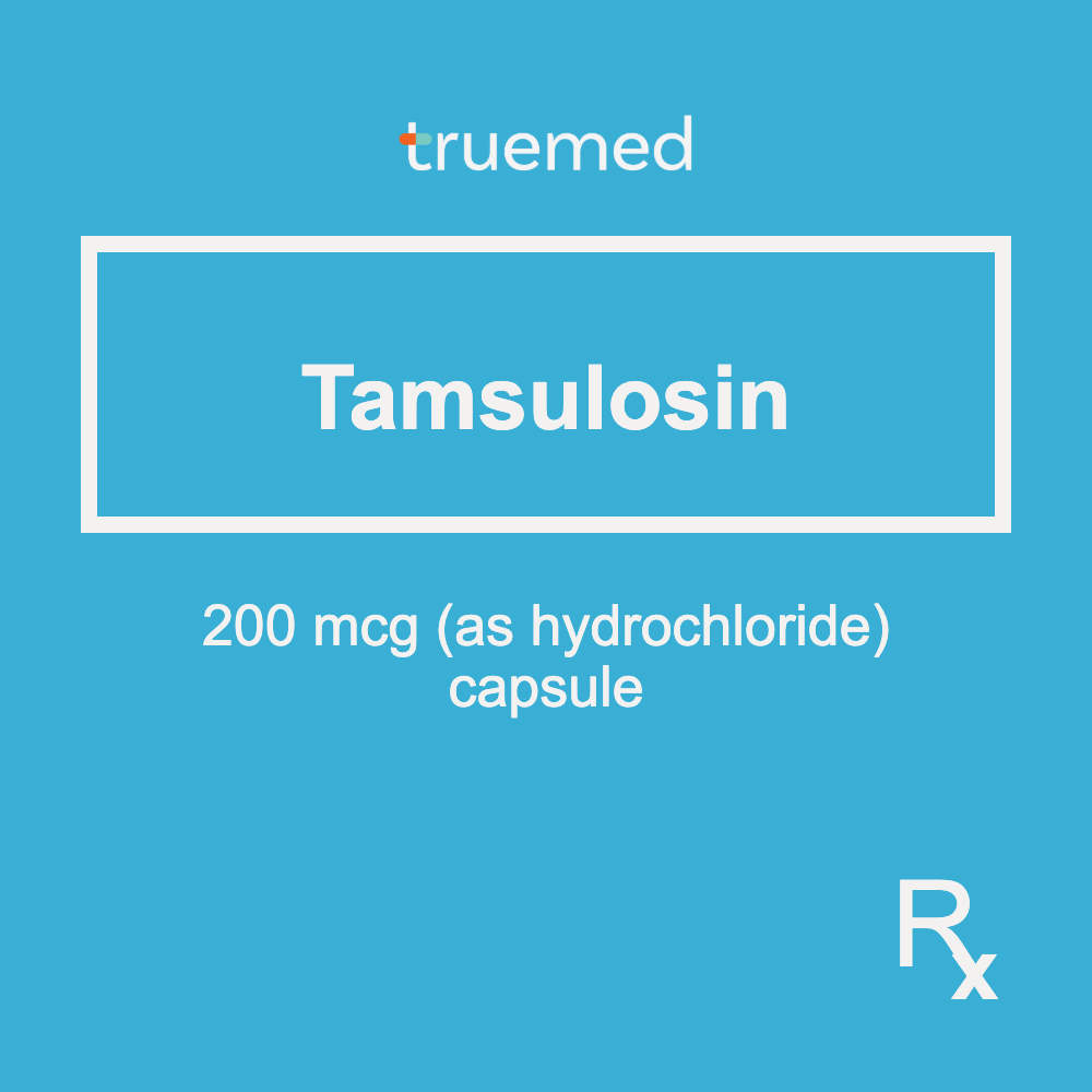 TrueMed GAMOT label - Tamsulosin 200 mcg Capsule