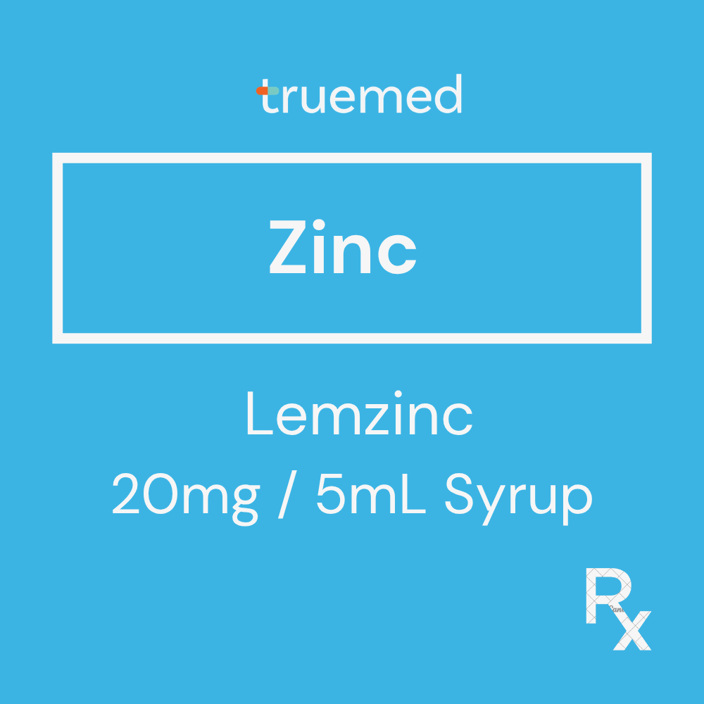 Zinc 20 mg elemental zinc per 5 mL Syrup