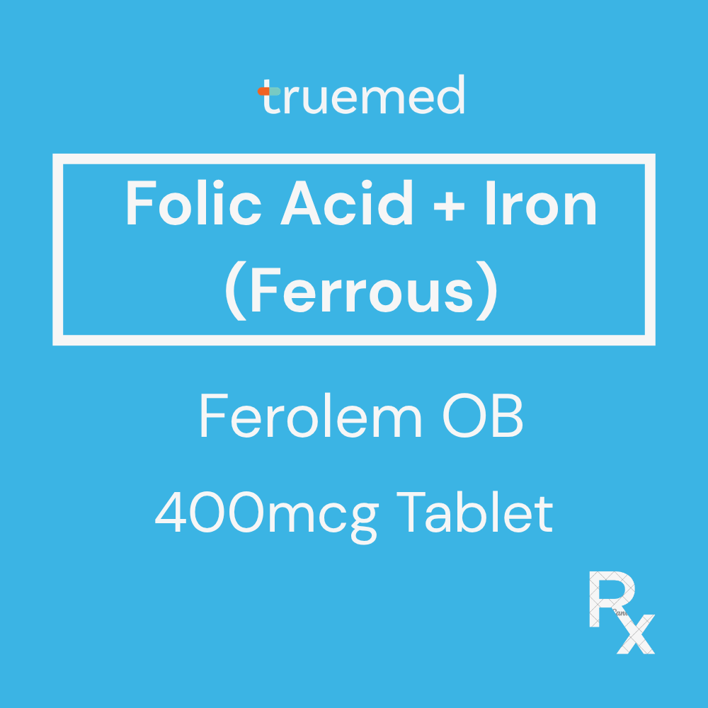 Folic Acid + Iron (Ferrous) 400 mcg folic acid Film-Coated Tablet