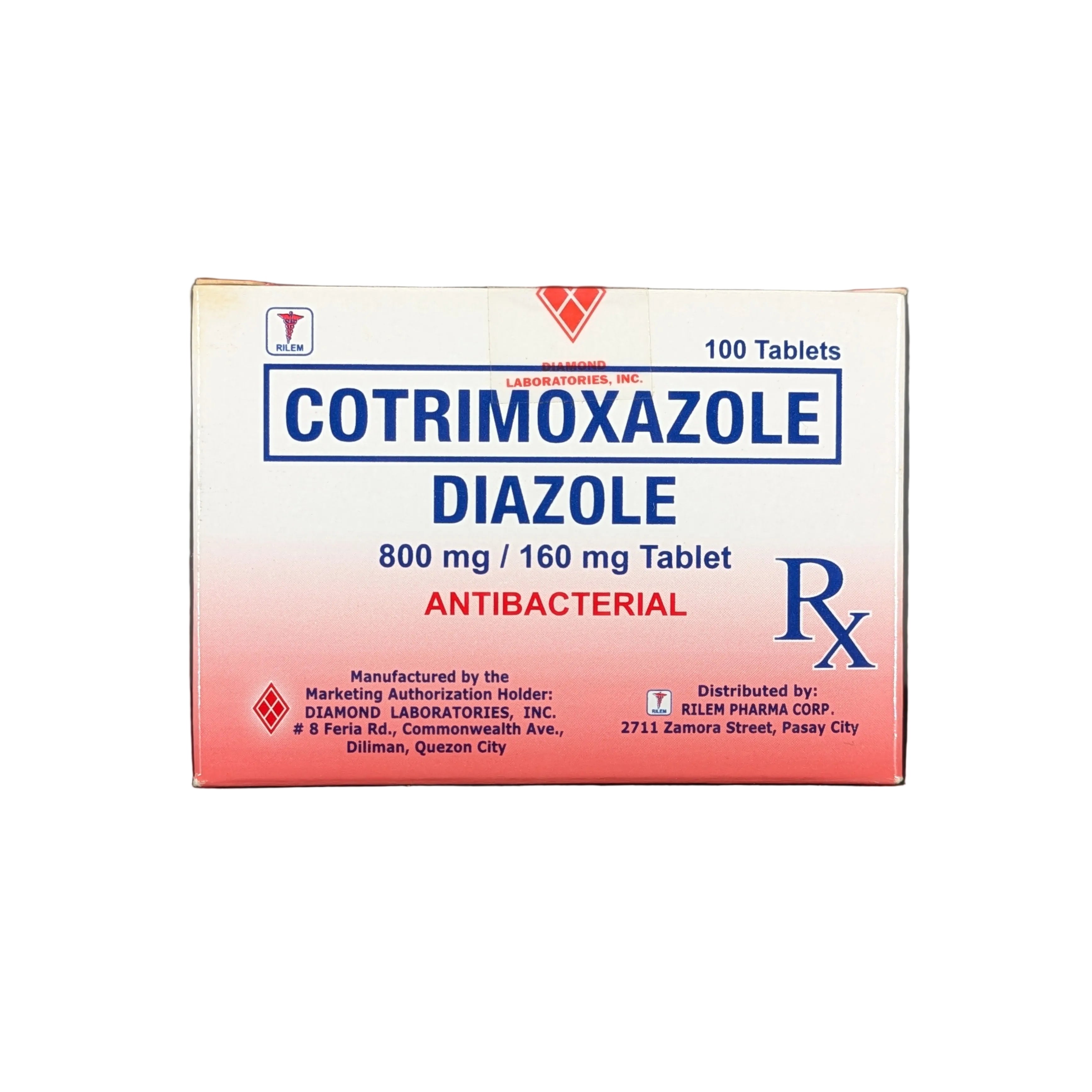 Sulfamethoxazole + Trimethoprim (Co-trimoxazole) 160 mg Tablet
